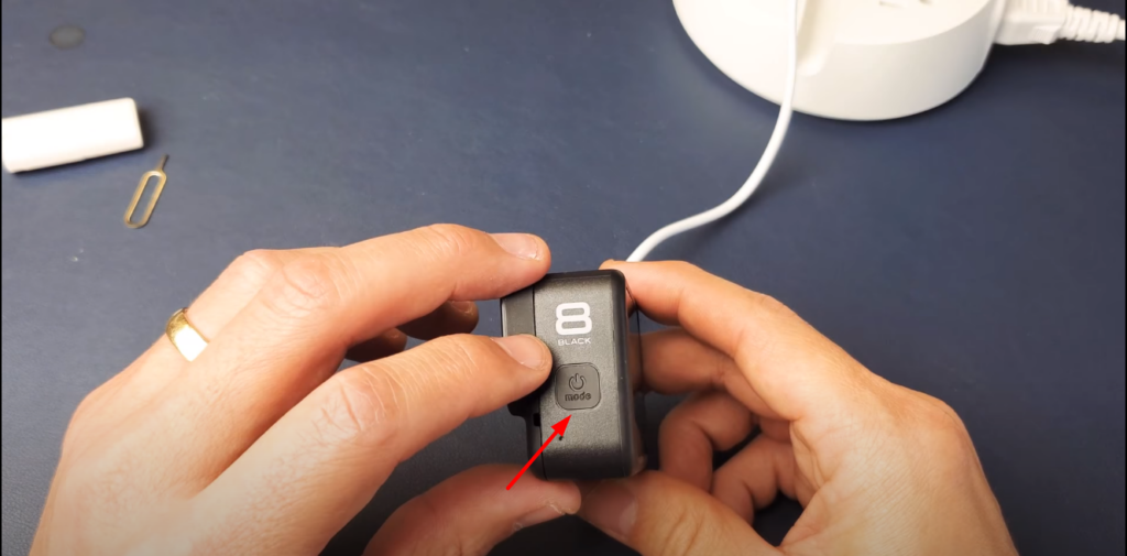 power button on your gopro camera